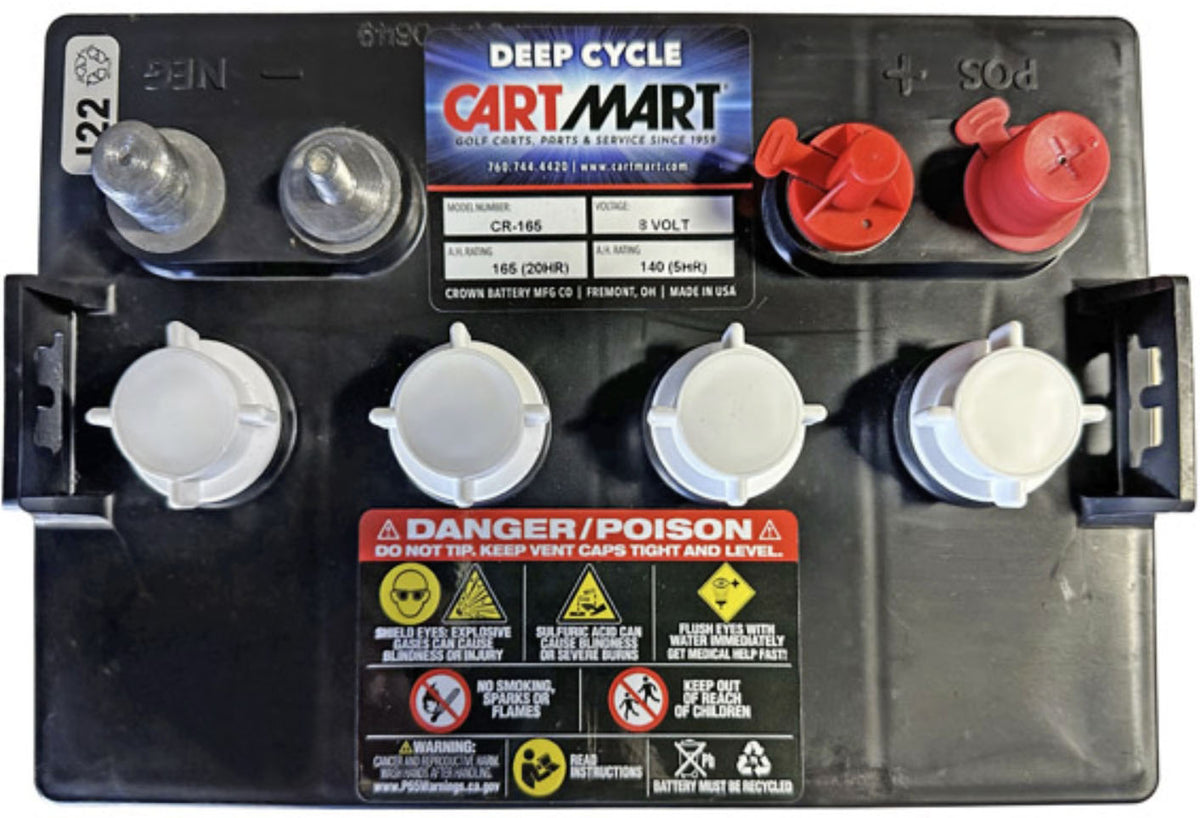 Crown Battery Crown 8 Volt Battery 165 Ah Part CR-165 8V