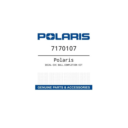Polaris Decal Service Bulletin Completion Kit Part 7170107