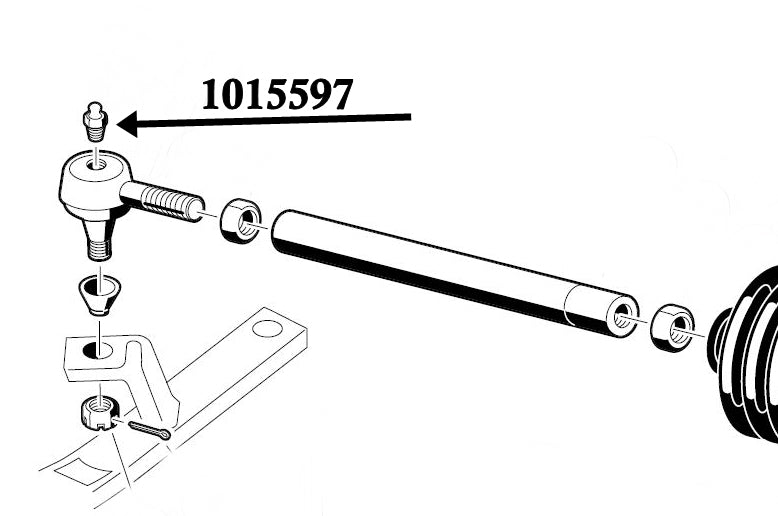 Club Car 1/4 28 Thread Form Grease Fitting Part 1015597