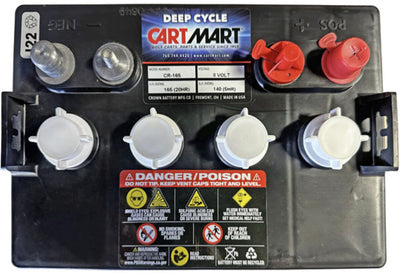 Crown Battery Crown 8 Volt Battery 165 Ah Part CR-165 8V