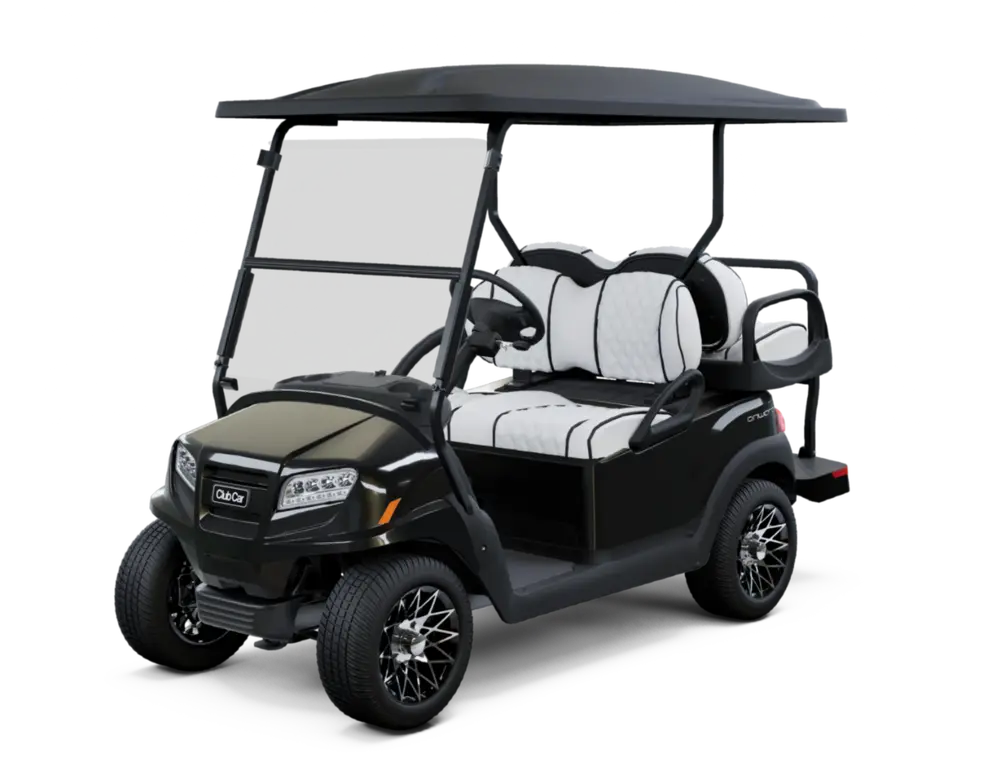 Metallic Black with Premium White Double Diamond Stitched Seats