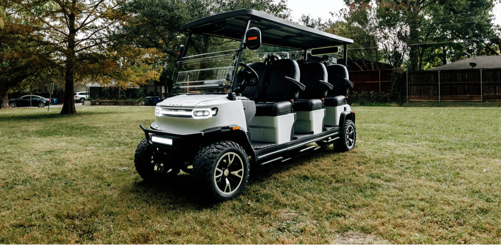Six-seat TEKO cart for families, guests, and property routes