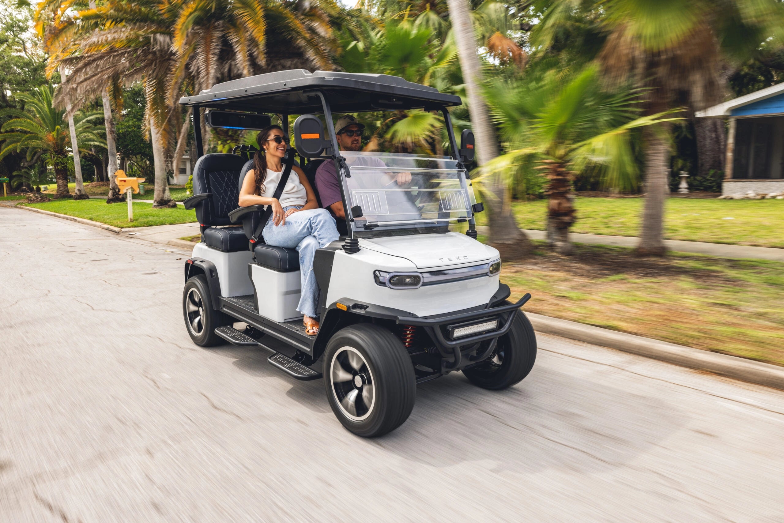Four-seat TEKO golf and neighborhood cart