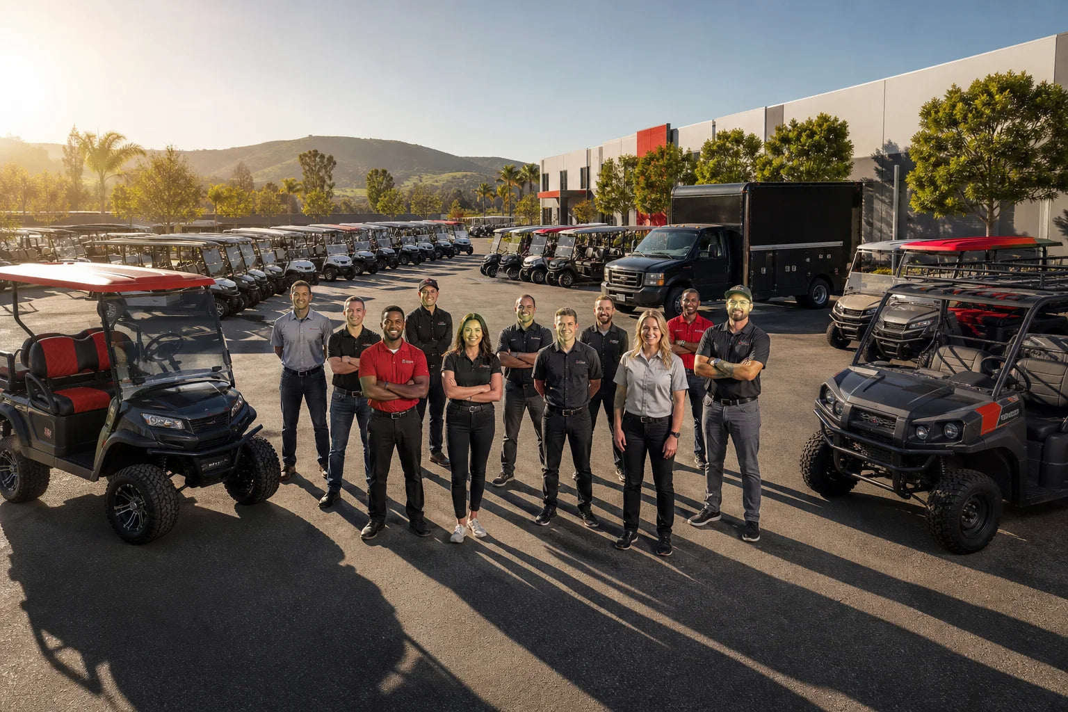 Illustration of the Cart Mart team and expanding service rental and commercial fleet operations