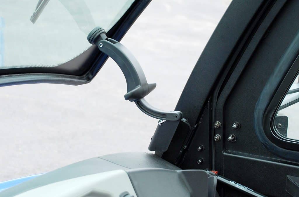 Current Curtis premium cab windshield detail compatible with Club Car Carryall 550