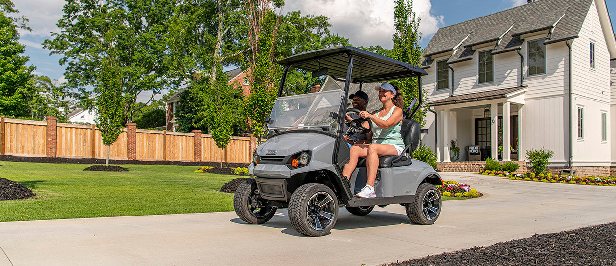 E-Z-GO Express S2 showing spacious passenger legroom