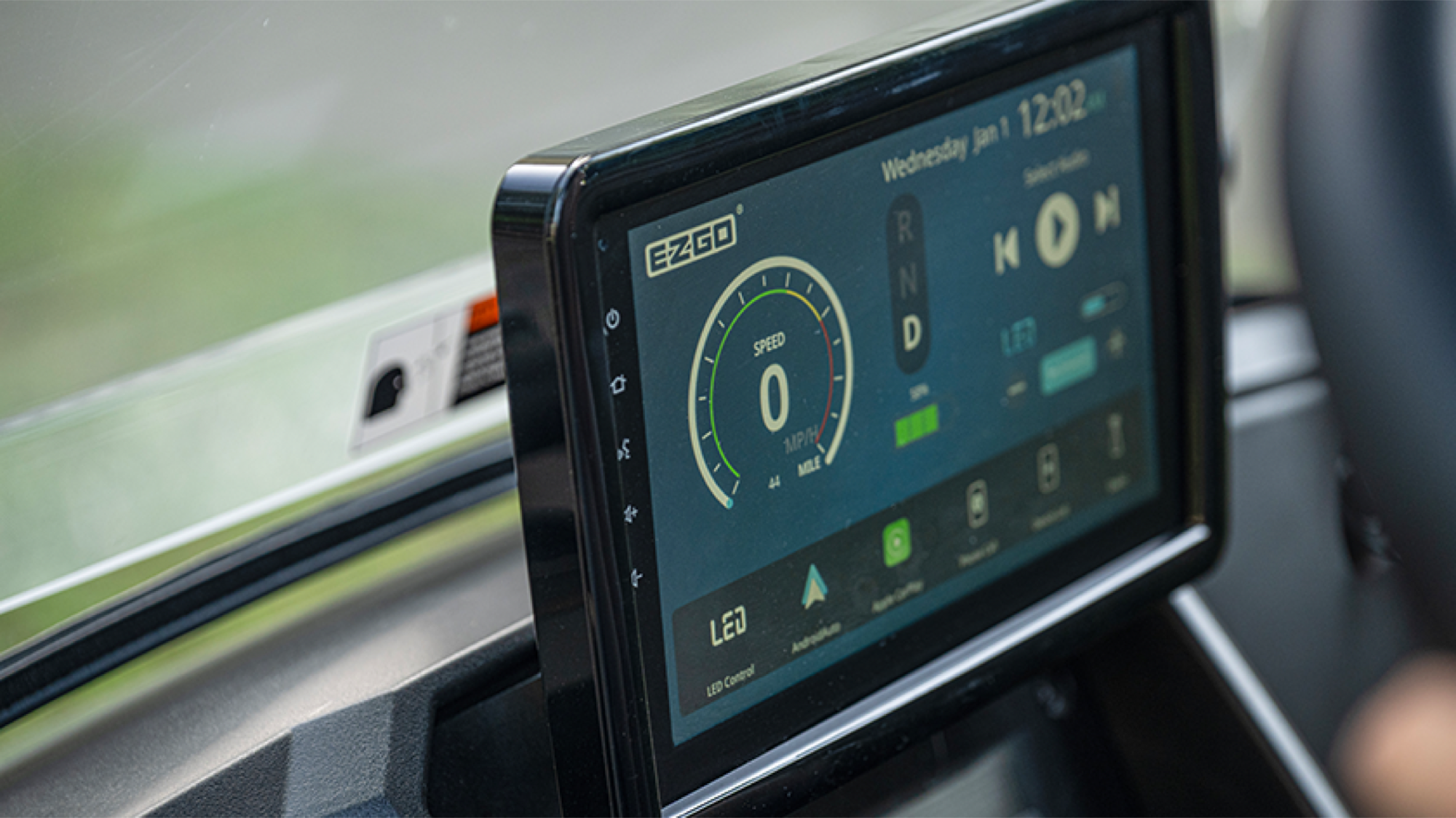 ECOXGEAR touchscreen technology in the E-Z-GO Express 4