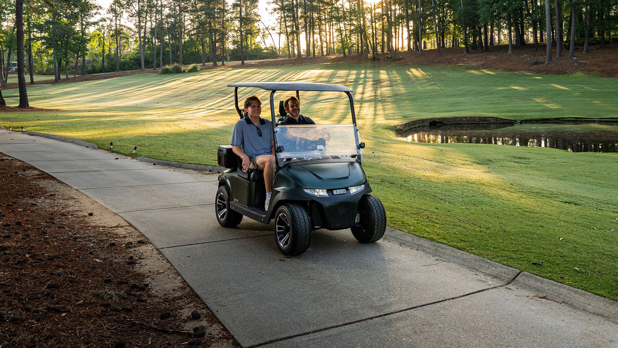 2026 E-Z-GO RXV 2 on a golf course path