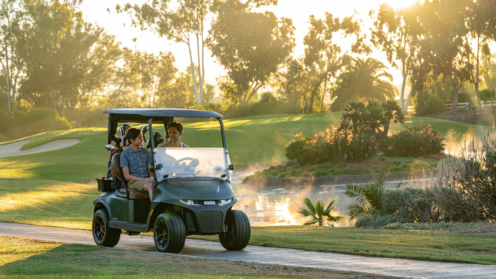 2027 E-Z-GO RXV 2 on a golf course path