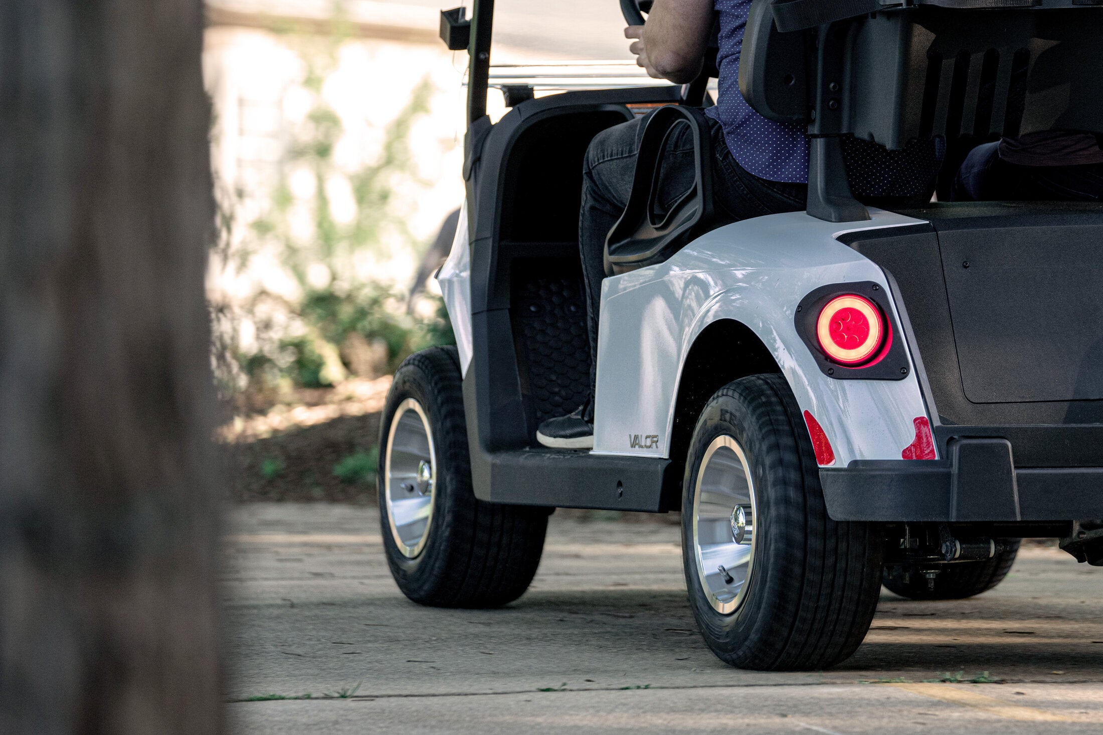 LED headlights and taillights on the E-Z-GO Valor